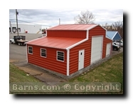 red horse barn